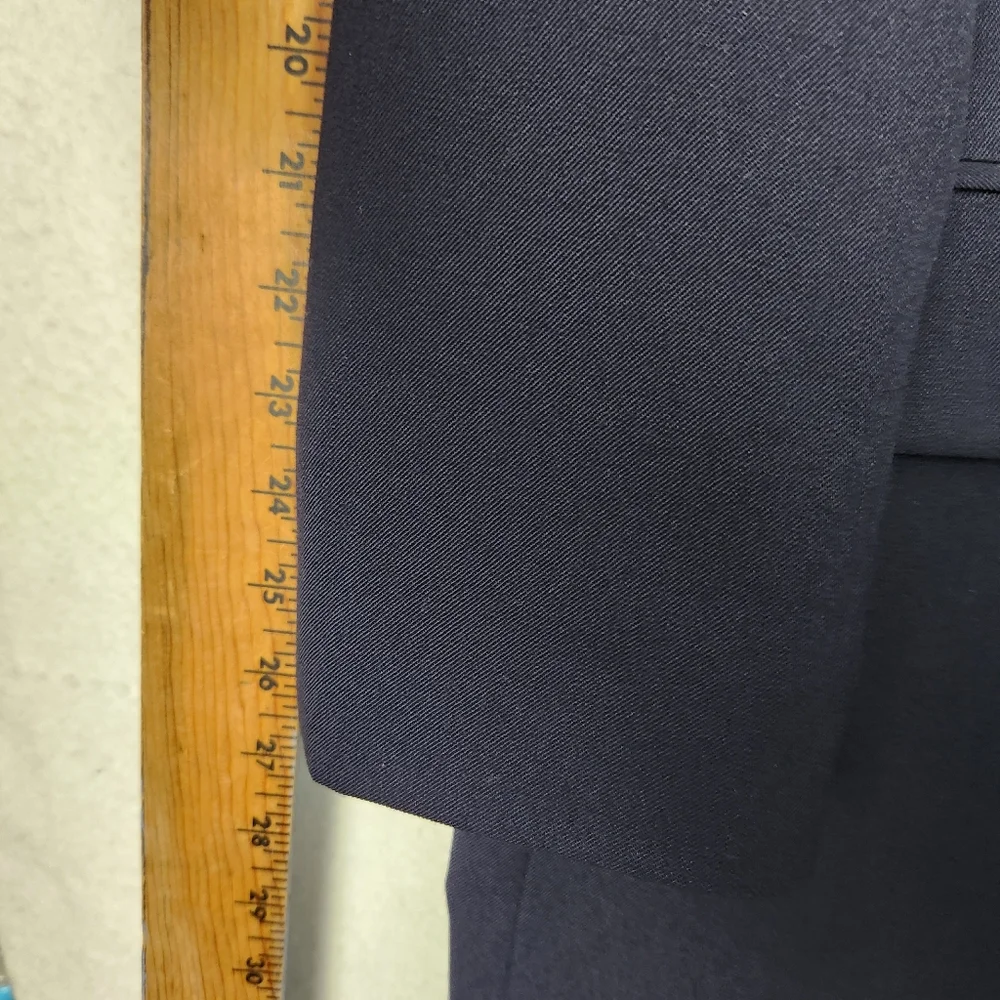 VTG Evan Picone Mens Size 46L Navy Blue  Two Button All Wool Blazer